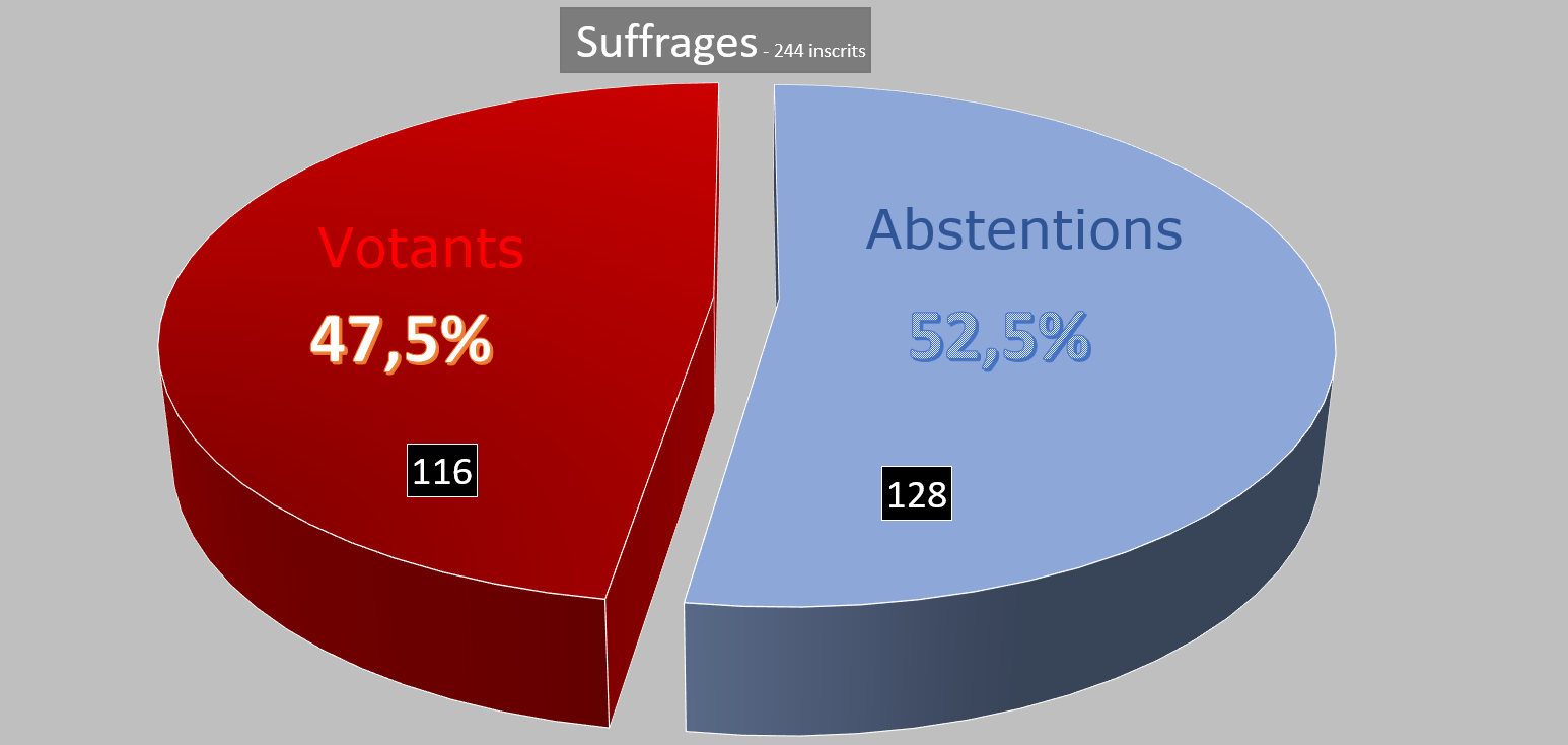 Suffrages elections 2021 1er tour